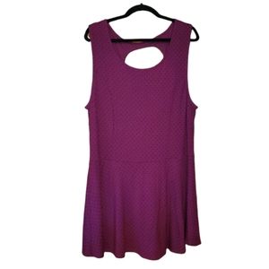 Torrid Ditzy Dot Polka Maroon Mini Dress